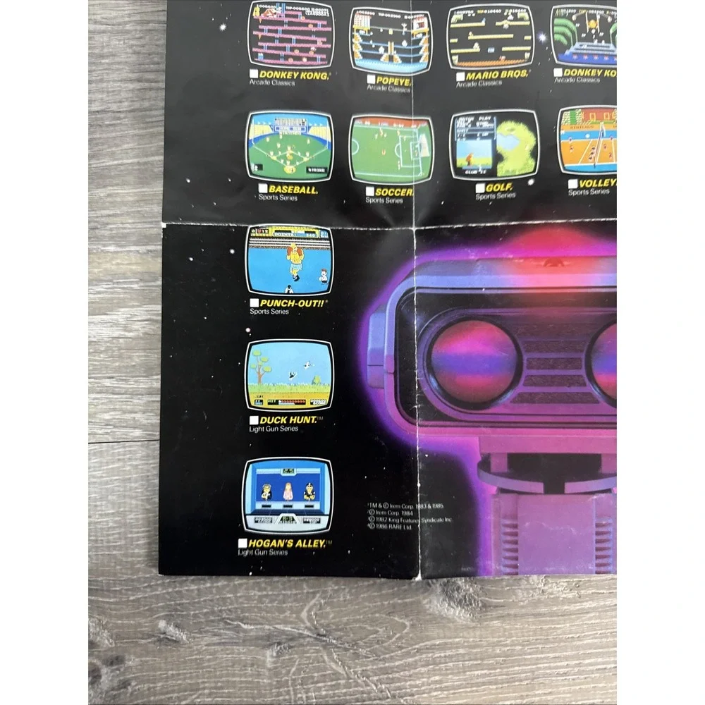 Nintendo NES black box poster insert 1987